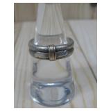 14K Gold & Sterling Silver Tested Ring Hallmarked