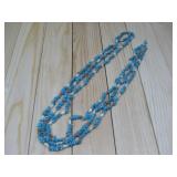 Turquoise, Coral & Pearl Long Necklace See