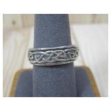 Vtg Sterling Silver Celtic Spinner Ring Hallmarked