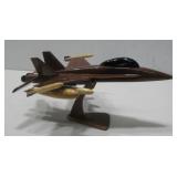 Wooden Model Fighter Jet W/Stand 17' x 17'