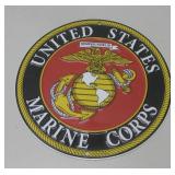 Vtg USMC Metal Sign 12'