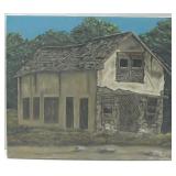 Signed Original Barn Oil Painting 24' x 20 '