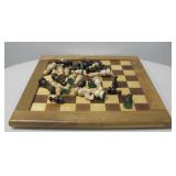 Solid Wood Chess Set Daek & Light Wood See Info