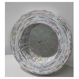 Decorative Mirror Crafted From Coiled Magazines