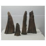Four Various Sized Cypress Knees Tallest 20.5' See