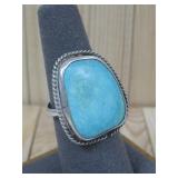 Sterling Silver Tested Kingman Turquoise Ring