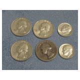 Four Silver Quarters & Two Silver Dimes
