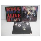Three Vtg KISS LP Record Albums See Info