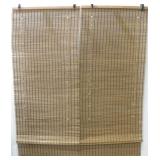 Two Wood Rattan Style Window Shades 6' x 31'