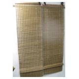 Two Wood Rattan Style Window Shades6' x 23'