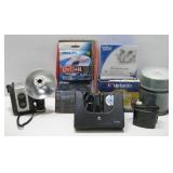 Vtg Argus Camera,NIP DVDs & CDs Rewrite Discs