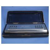 Vtg Oimei 24 Hole Tremolo Harmonica In Case 1964