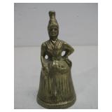 Vtg Elizabethan Figural Brass Lady Bell 4'