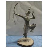 Thai Prince Rama Gilded Bronze Sculpture See Info