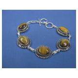 Silvertone Tigers Eye Bracelet