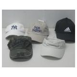Five Assorted Hats MLB, Adidas, Sea World & More