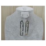 Sterling Silver Modernist Dangle Earrings Hallmark