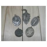 Five Religious Pendants See Info;