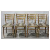 Four Wooden Dining Chairs 12' x 14' x 31.5'