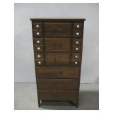 Vtg Wooden Six Drawer Lingerie Chest See Info