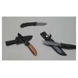 Three Tactical Knives Ozark Trail, Sports Afield