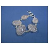 Silvertone Clear Stone Bracelet