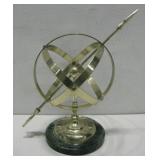 Vtg Brass Armillary Sphere 11' Tall