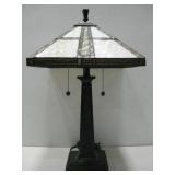 Heavy Base Tiffany Style Lamp Powers On 24.5' Tall