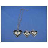 Besty Johnson Evil Eye Heart Necklace & Earrings