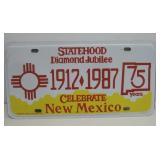 Vtg New Mexico Diamond Jubilee License Plate