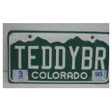 1995 Colorado Personalized License Plate See