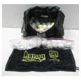 Assorted Golf Balls, Towel & Tees