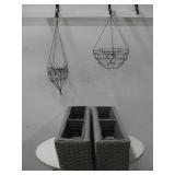 Hanging Planter Baskets W/Two Planter Boxes See
