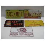 Five License & Vanity Plates NM, Key West & More