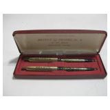 Vtg Arpege Perfumed 14 KT Gold Pen Set See Info