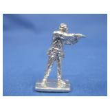 Sterling Silver Soldier W/Rifle 5.1Grams