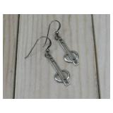 Sterling Silver Art Deco Earrings Hallmarked