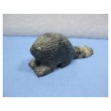 Zuni Stone Carved Beaver Fetish W/ Turquoise Eyes