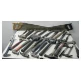 Various Work Hammers Pry & Hand Saws