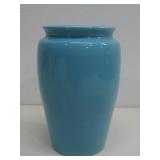 Vtg Bauer Fred Johnson Hand Thrown Blue Vase 7.25'