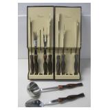Vtg Cutco Serving Utensils & Two Organizers