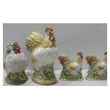 Four Cellar Ceramic Rooster & Chicken Kitchen See