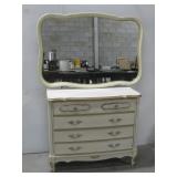 Vtg Wooden Dresser W/Mirror 37.5' x 32' x 17' See