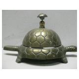 Vtg Brass Turtle Bell 4.25' Tall