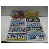 Ten Mixed States License Plates