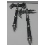 Two Medieval Style Fighting Axes See Info