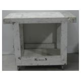 Wooden Work Table On Wheels 40' x 28' x 31'