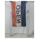 Open Flag & Unassembled Flag Pole See Info