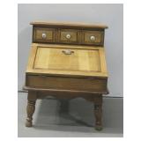 Vtg Wooden Cabinet/Side Table W/Flip Top See Info