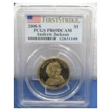 2008S PCGS PR69DCAM Andrew Jackson Coin